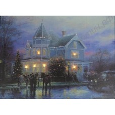Картина с LED подсветкой: дом известной семьи, выполненная на холсте